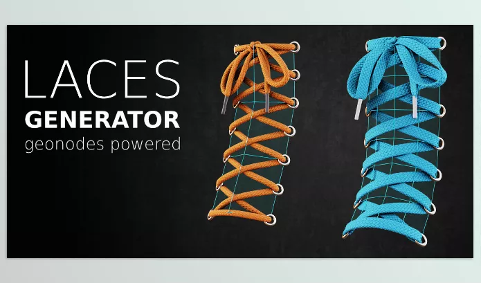 Blender Addon – Laces Generator by Nodes Interactive – Download