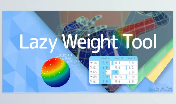 Blender Addon – Lazy Weight Tool by Bookyakuno – Download