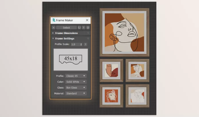 3Ds Max Asset – Frame Maker by D95 DESIGN – Download