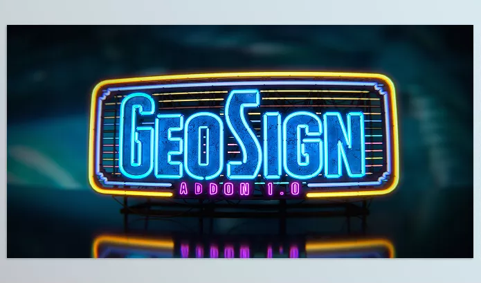 Blender Addon – Geo Sign – Signs Generator for Blender by Casey_Sheep – Download