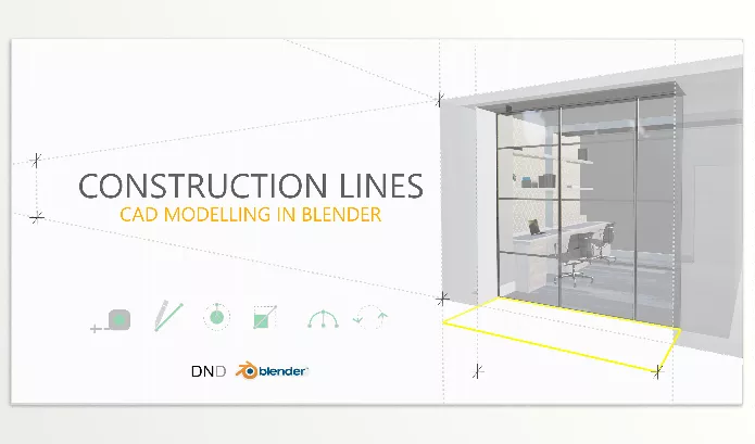Blender Addon – Construction Lines – Accurate Cad Modelling Add-On For Blender by Dan Norris – Download