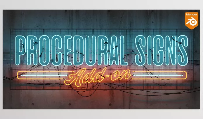 Blender Addon – Procedural Signs for Blender by Difffuse Studio – Download