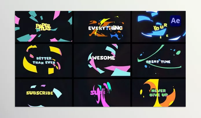 Project – Colorful Paper Sheets Titles for After Effects by ARTGLUE – Download 50092863