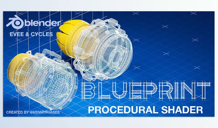 Blender Addon – Blueprint Procedural Shader by KennyPhases – Download