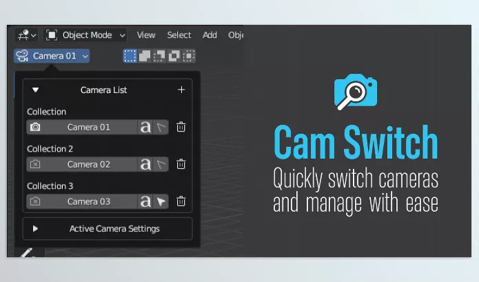 Blender Addon – Cam Switch by blysk – Download