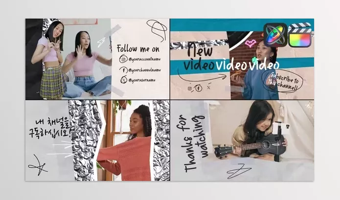 Motion Template – Social Media End Screens for FCPX by LikeThisMotion – Download 50974936