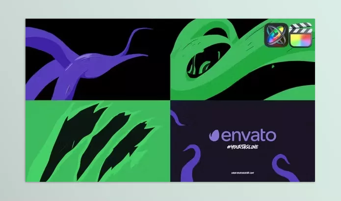 FCP Template – Anime Tentacles Logo Opener for FCPX by BoxOfMotion – Download 50823956