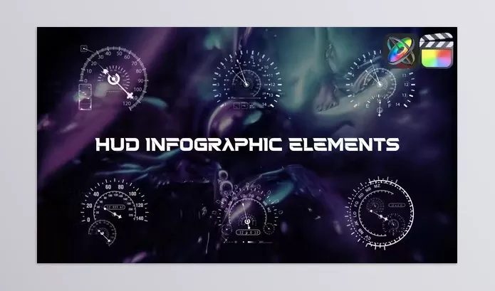 FCP Template – HUD Infographic Elements for FCPX by VFXgenerator – Download 50824484