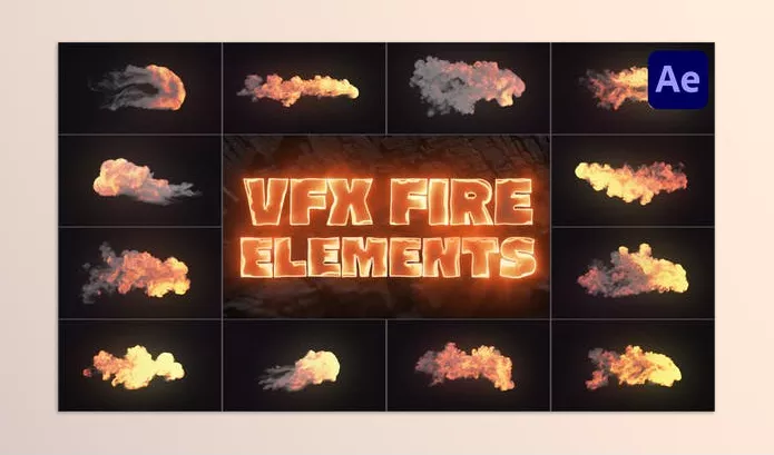 Project – VFX Fire Elements for After Effects by VFXgenerator – Download 51093200