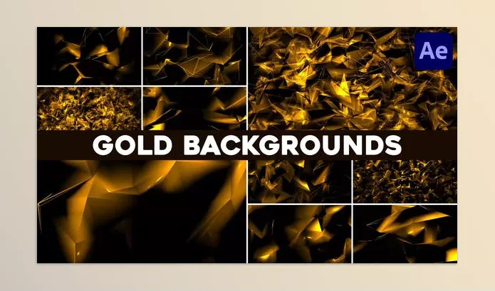 Project – Gold Backgrounds for After Effects by VFXgenerator – Download 51311113