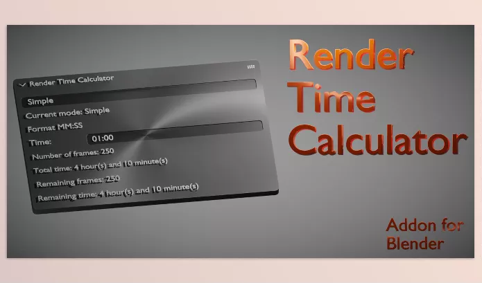 Blender Addon – Render Time Calculator by Flame_Python – Download