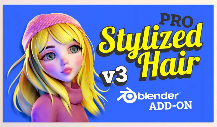 Blender Addon – Stylized Hair PRO by Dean Zarkov – Download