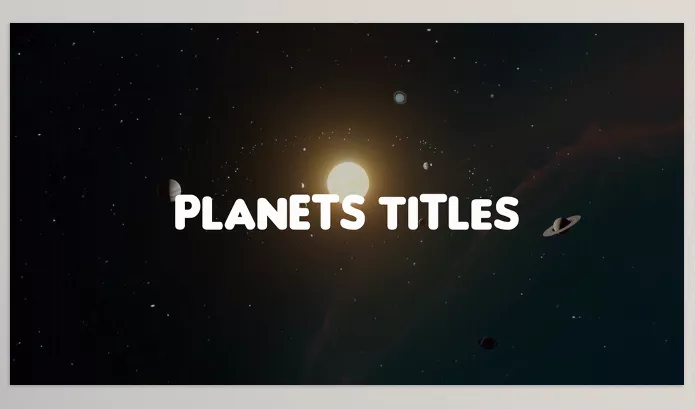 Project – Planets And Asteroids Titles for After Effects by 2DFXAnimation – Download 52445671