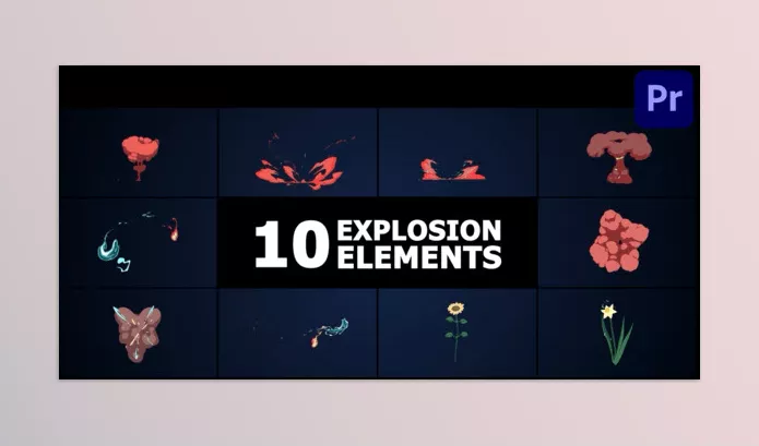 Project – Combined Explosion Elements | Premiere Pro MOGRT by FlashFXbox – Download 52238825