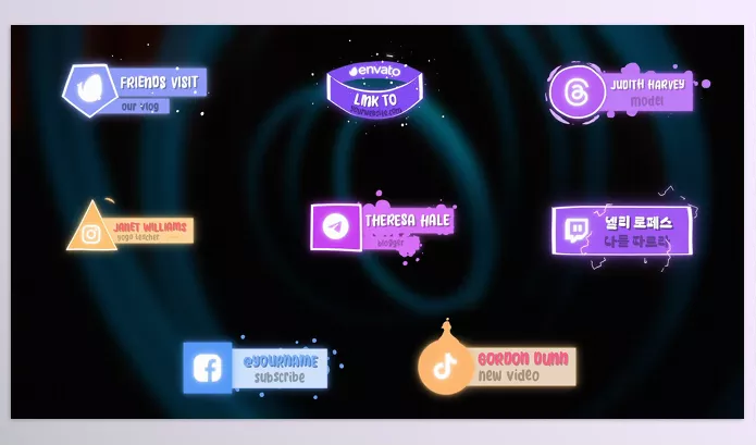 Project – Social Media Liquid Lower Thirds for After Effects by 2DFXAnimation – Download 52589536