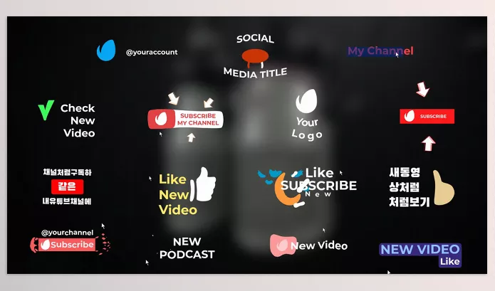 Project – Social Media Buttons And Titles for Premiere Pro by 2DFXAnimation – Download 52531334