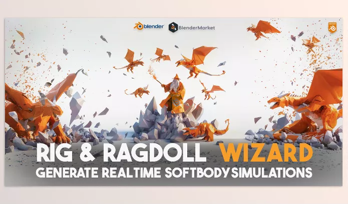 Blender Addon – Auto Rig and Ragdoll Wizard by Blender Procedural – Download