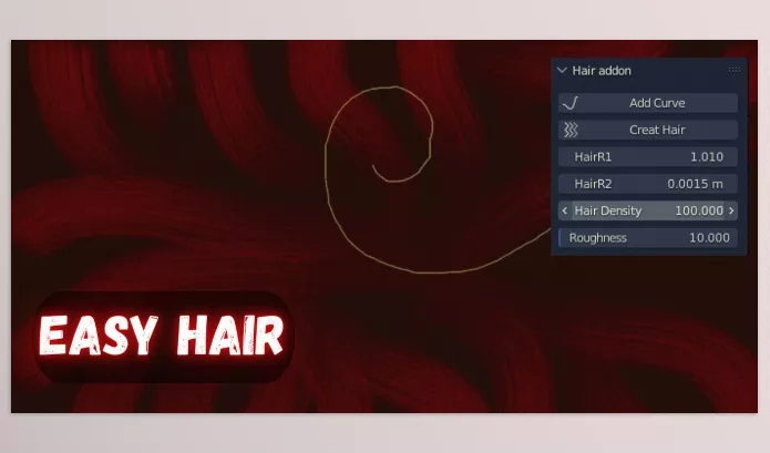 Blender Addon – Easy Hair by Maroc Sofiane – Download
