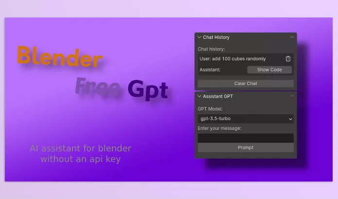 Blender Addon – Blender Free Gpt by Haseeb Ahmed – Download