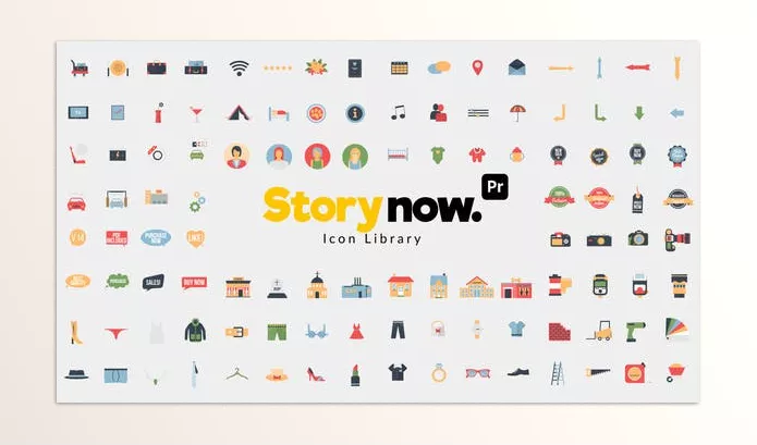 Project – Story Now 1400 Icons Library for Premiere Pro by Premiumilk – Download 53526224