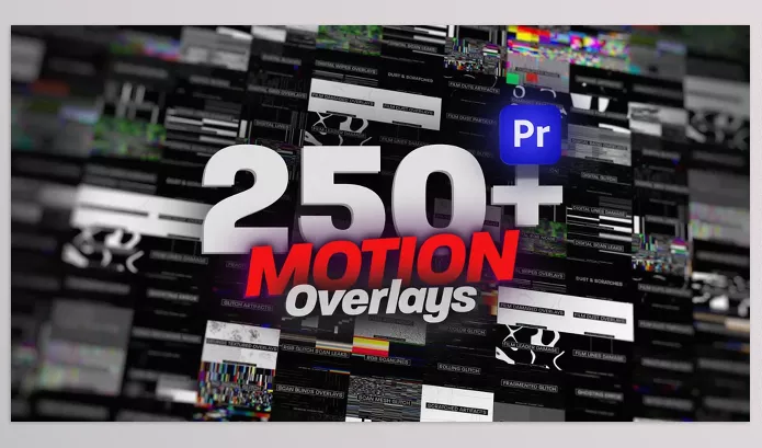 Project – Animated Motion Overlays Pack For Premiere Pro: Glitch, Old Film, VHS , TV, Bad Signal & More by xFxDesigns – Download 5374748