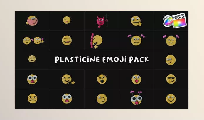 FCP Template – Plasticine Emoji Pack FCPX by SweetsBox – Download 53652395