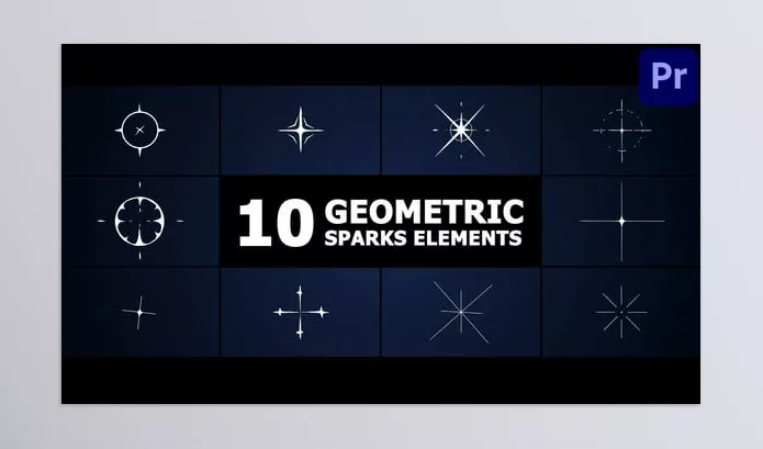 Asset – Geometric Sparks Elements by FlashFXbox – Download 53761350
