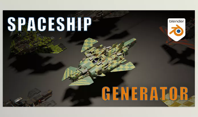 Blender Addon – Procedural Spaceship Generator by Alberto Petronio – Download