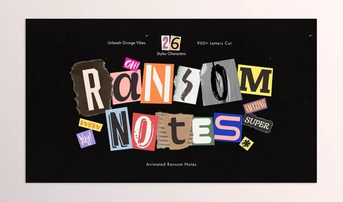 Plugin – Ransom Note Animated Letters Set by BrandPacks – Download 54476988