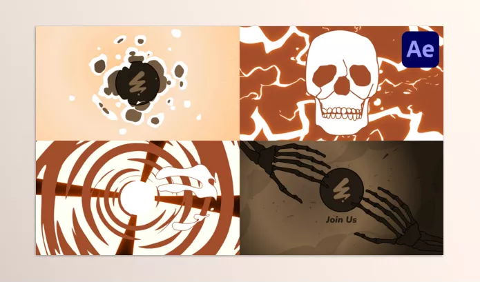 Project – Scull And Bones Logo for After Effects by 2DFXAnimation – Download 54522723