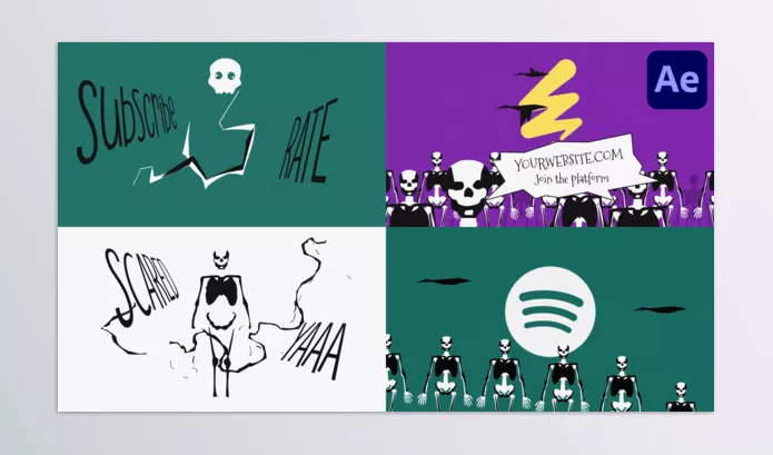 Project – Halloween Logo Event Promo for After Effects by 2DFXAnimation – Download 54499763