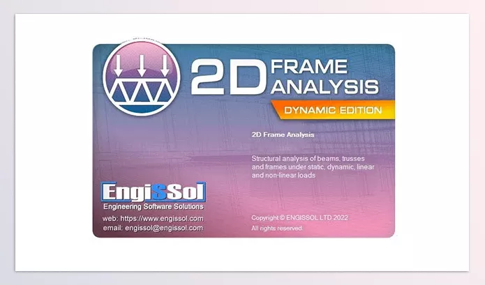 Software – 2D Frame Analysis Dynamic Edition by Engissol – Download