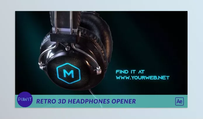 Plugin – Retro 3d Headphones Podcast Intro by Pixwit – Download 54573788