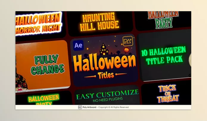 Project – Halloween Titles For After Effects by PolyArtboard – Download 54716072