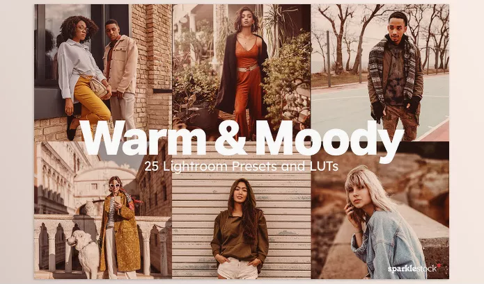 Lightroom Preset – 25 Warm and Moody LUTs and Lightroom Presets by SparkleStock – Download