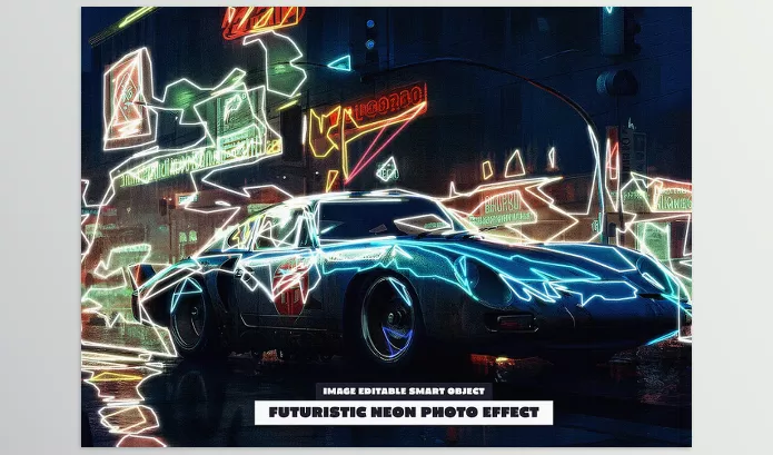 Photoshop Plugin – Futuristic Neon Photo Effect by dokudokunomi – Download