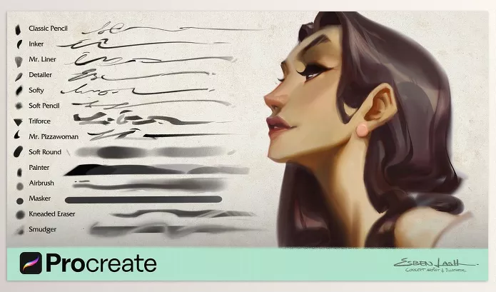 Photoshop Plugin – Procreate Brushpack by Esben Lash – Download