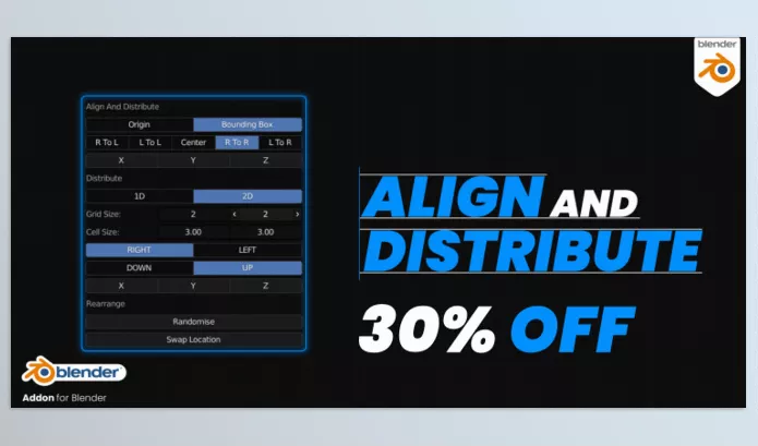 Blender Addon – Align And Distribute by Amandeep – Download