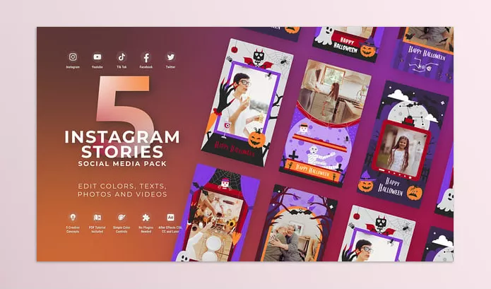Project – Halloween Party Instagram Vertical Stories MOGRT Premiere Pro by lifemotion2d – Download 54321972