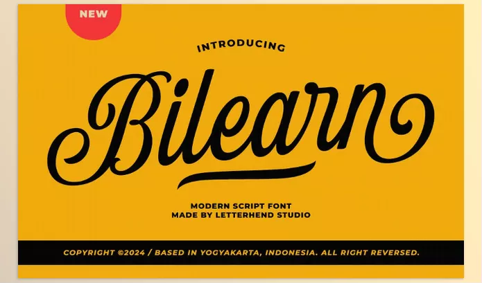 Font – Bilearn Modern Script by Letterhend Studio – Download