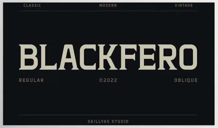 Font – Blackfero Vintage Serif Font by Skillyas_Studio – Download