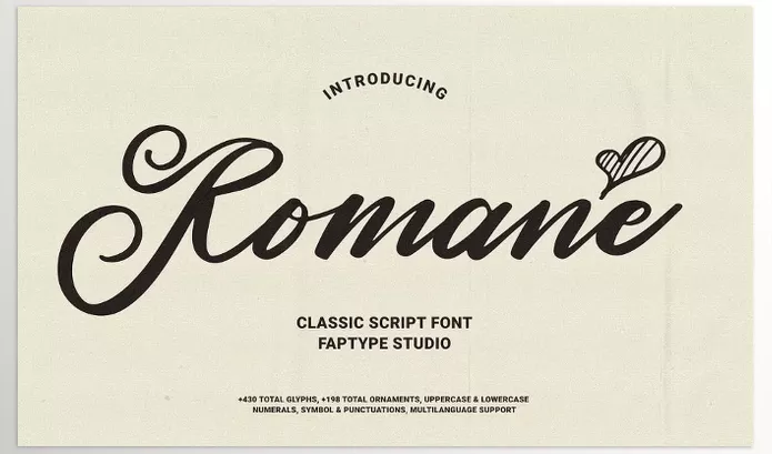 Font – Romane Classic Handwritten Script by Ardana Creative – Download