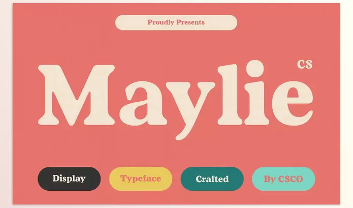 Font – CS Maylie Retro Font by Craft Supply Co. – Download
