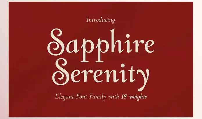 Font – Sapphire Serenity Elegant Serif by HipFonts – Download