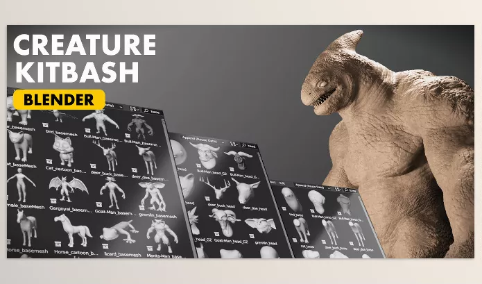 Blender Addon – Creature Kitbash by Dragonboots Studios – Download