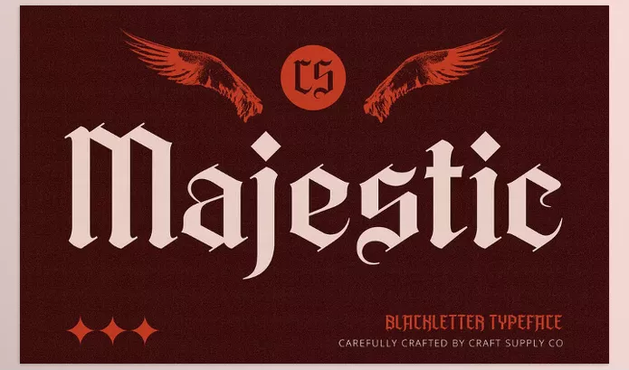 Font – CS Majestic Blackletter Font by Craft Supply Co. – Download