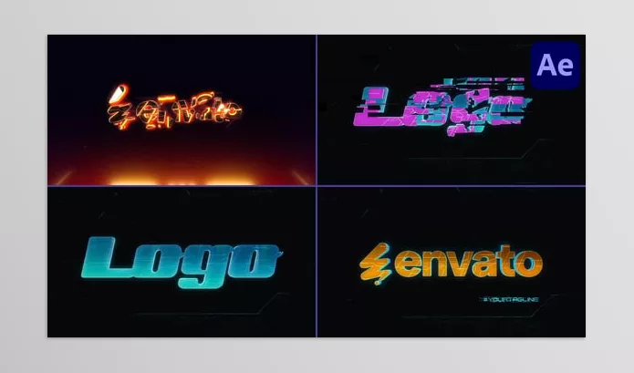 Project – Cyberpunk Logo Reveal After Effects by OneMotionStudio – Download 55608729