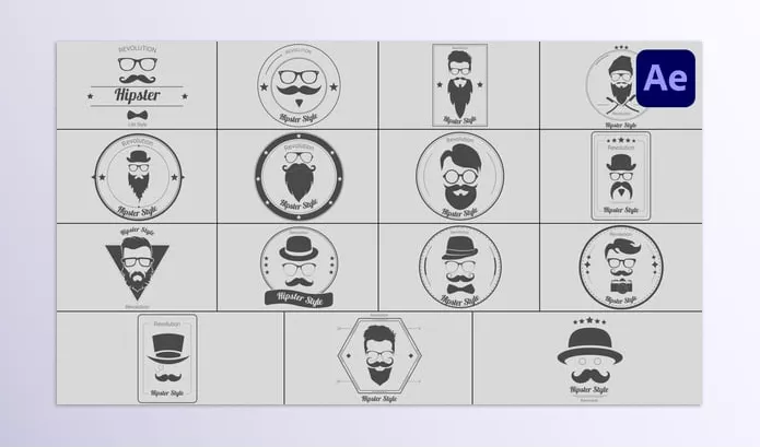 Plugin – Barbershop Badge Titles for After Effects by OneMotionStudio – Download 55944444