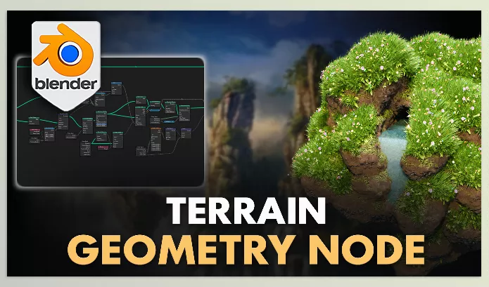 Blender Addon – Blender Geometry Node Terrain Generator by 3D Tudor – Download