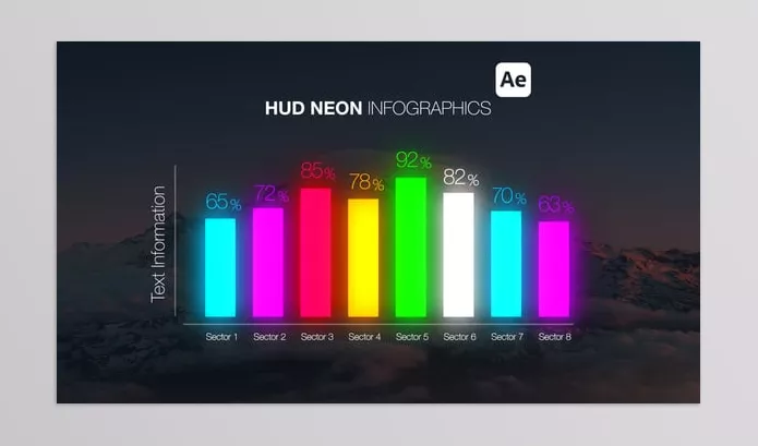 Project – HUD Neon Infographics by Premiumilk – Download 55977233